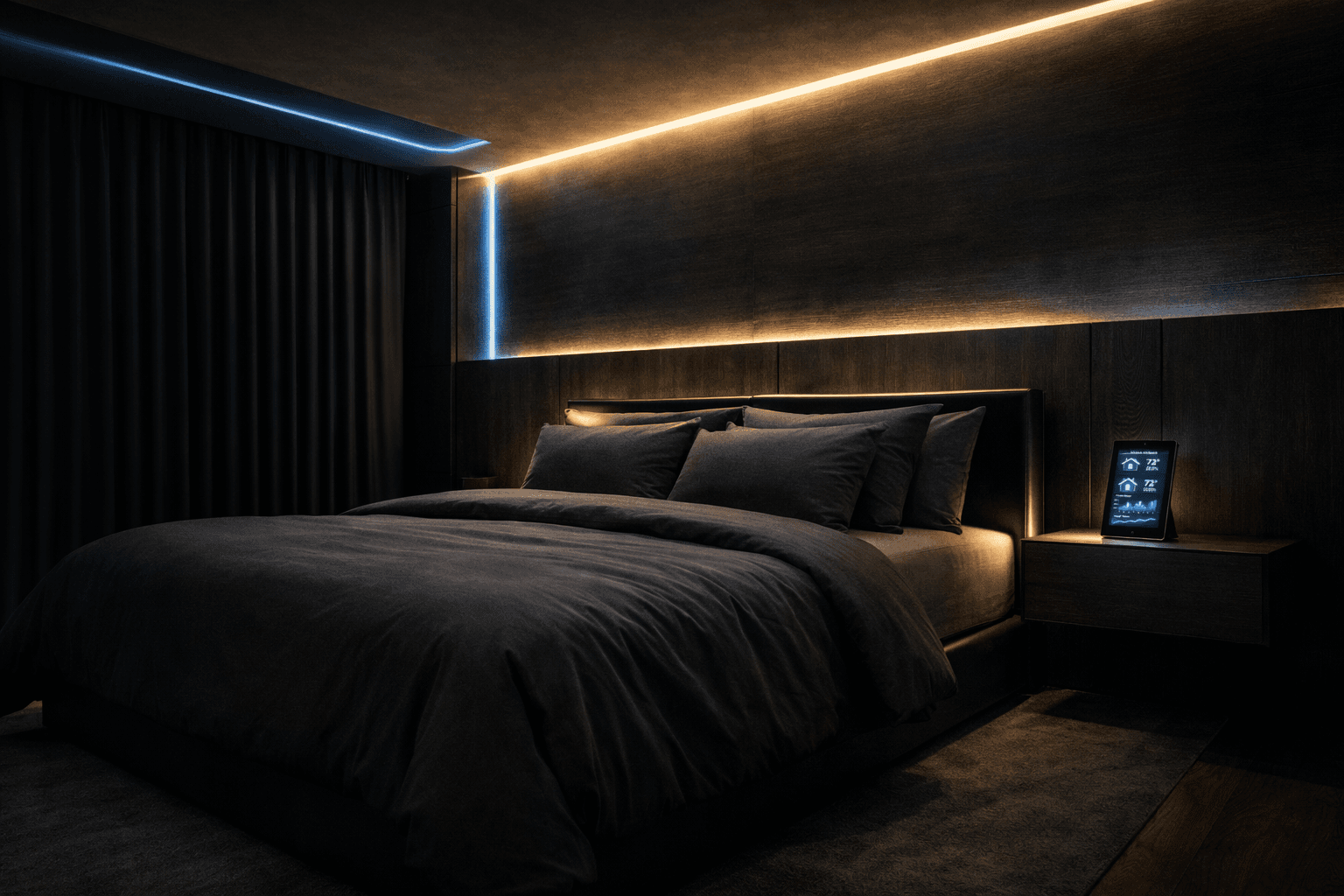 Luksusowa sypialnia ze sterowaniem NodiusIQ